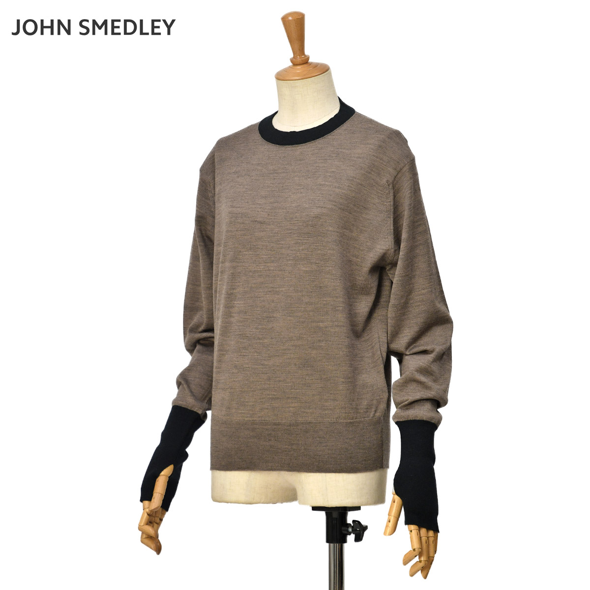 JOHN SMEDLEY【ジョンスメドレー】バイカラークルーニット 30G A4890