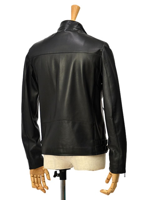 Cinquanta ダブルライダース ゴートスエード H517 ブラック 44 CINQUANTA ブルゾン アウター / スエード スタンドカラー ダブル