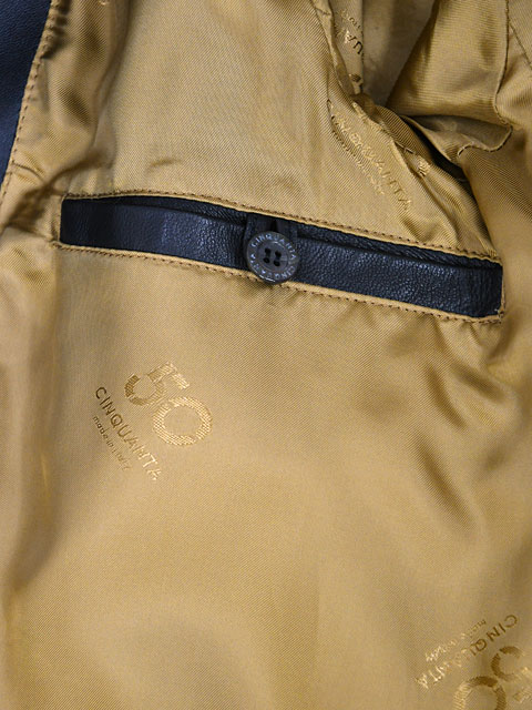 CINQUANTA【チンクアンタ】スタンドカラーダブルライダースジャケット