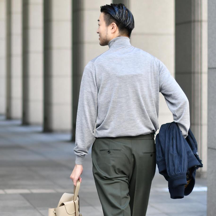 FINAL SALE】JOHN SMEDLEY【ジョンスメドレー】タートルネックニット