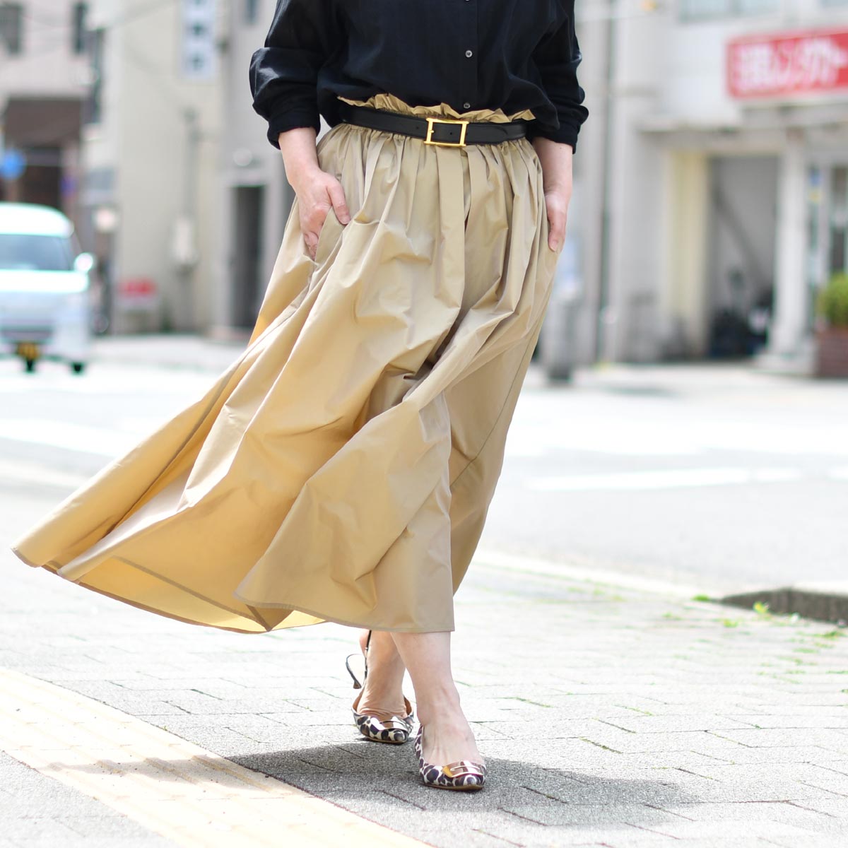HERNO【ヘルノ】タフタロングスカート GN000044D 12483Z 2113