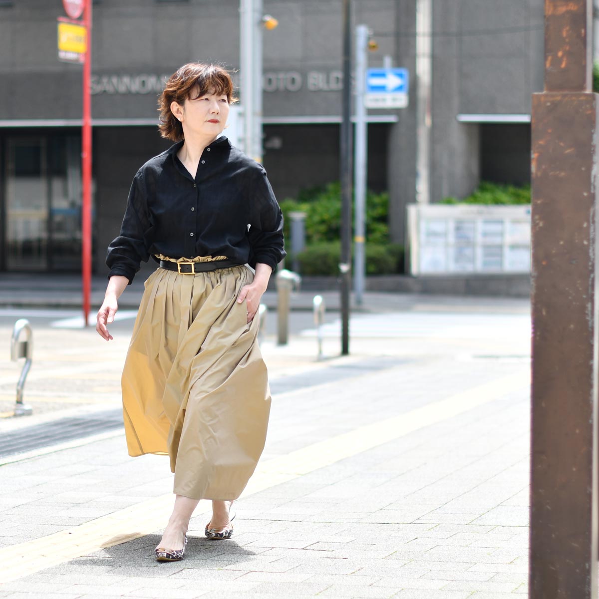 HERNO【ヘルノ】タフタロングスカート GN000044D 12483Z 2113