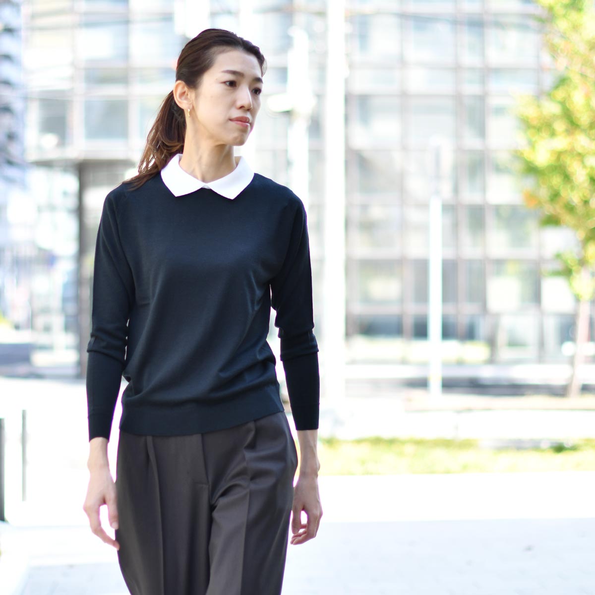 JOHN SMEDLEY【ジョンスメドレー クレリックポロニット A4601 BLACK