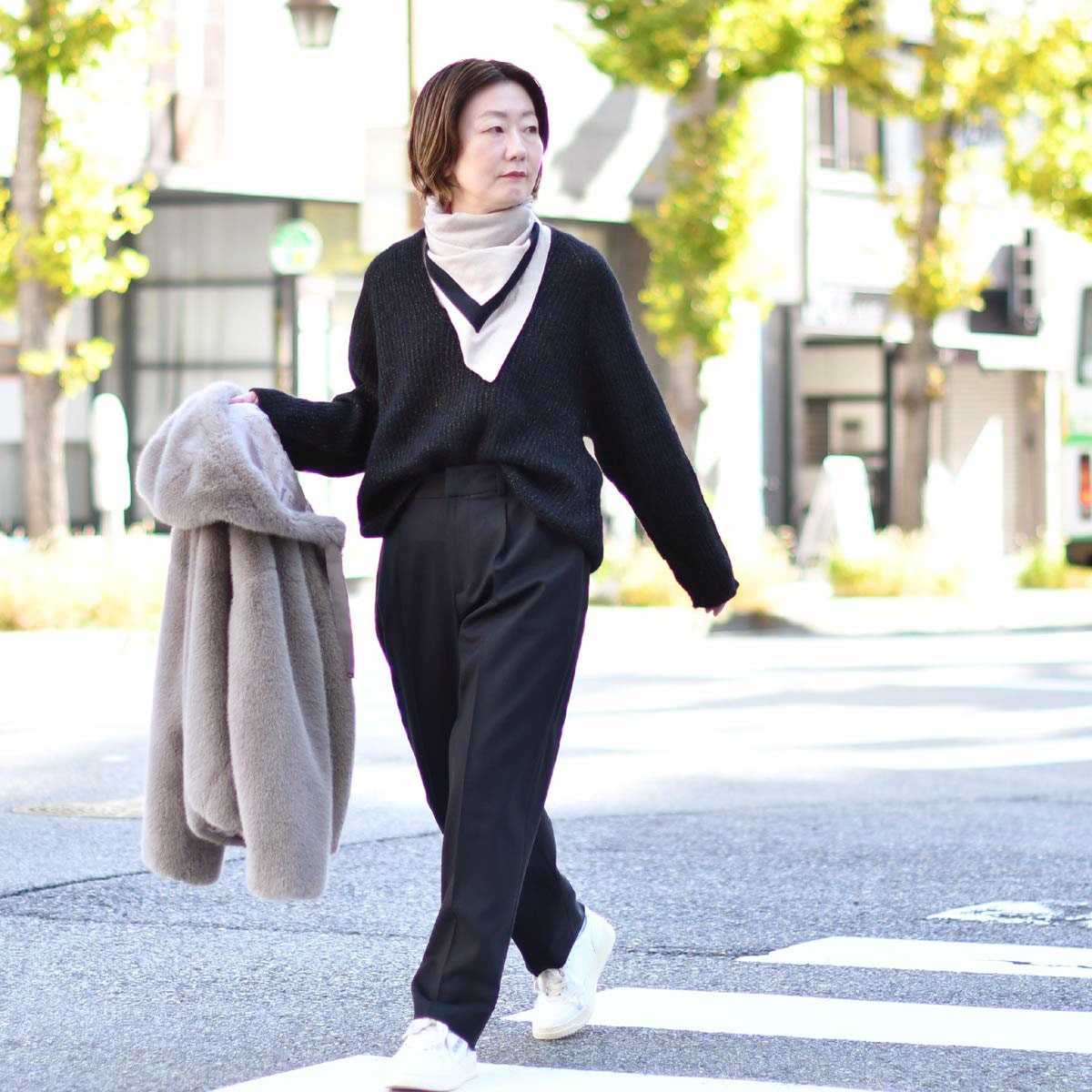 JOHN SMEDLEY【ジョンスメドレー】ニットスカーフ 30G A4723 No1 OAT
