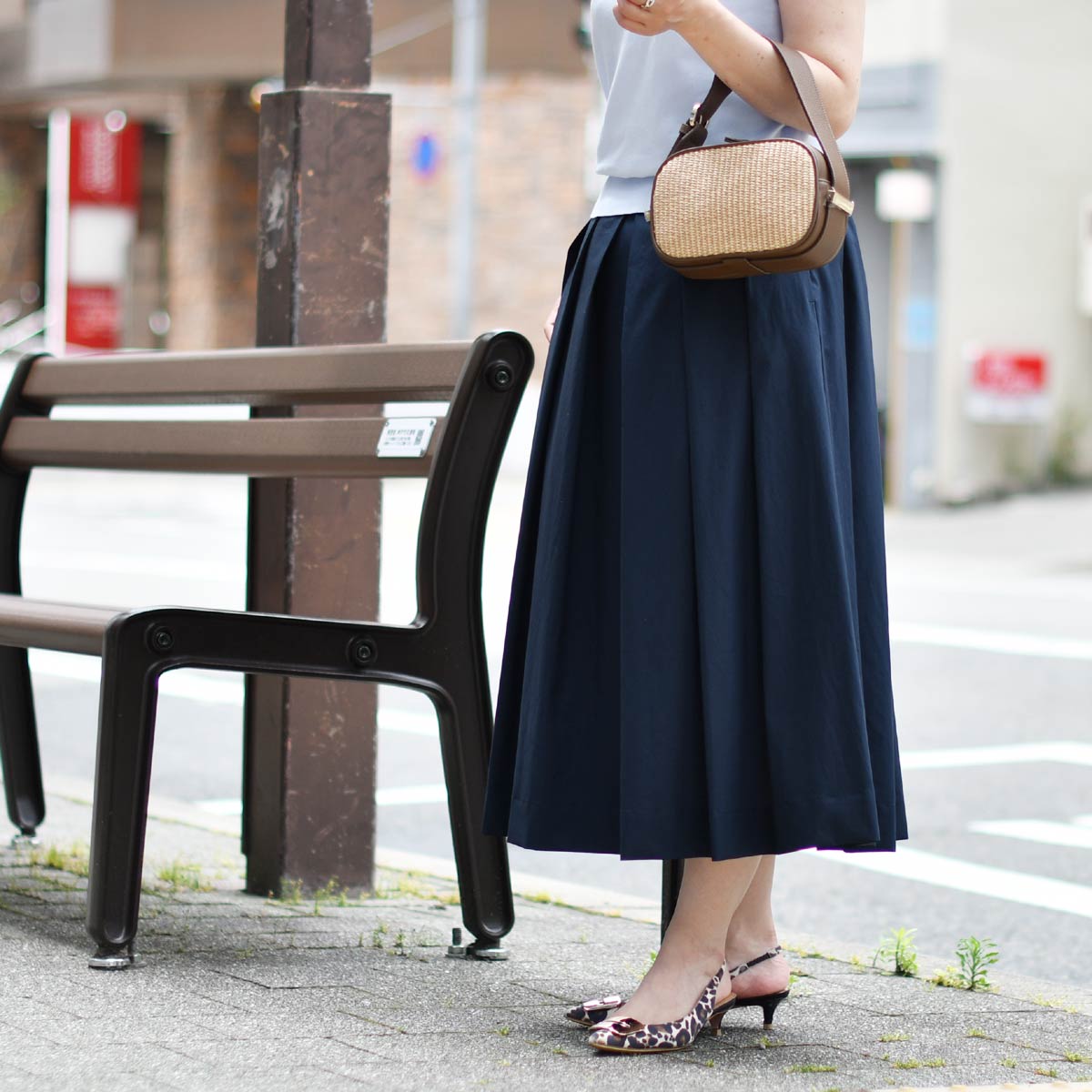 JOHN SMEDLEY【ジョンスメドレー】コットンスカート L03640FS177 NAVY