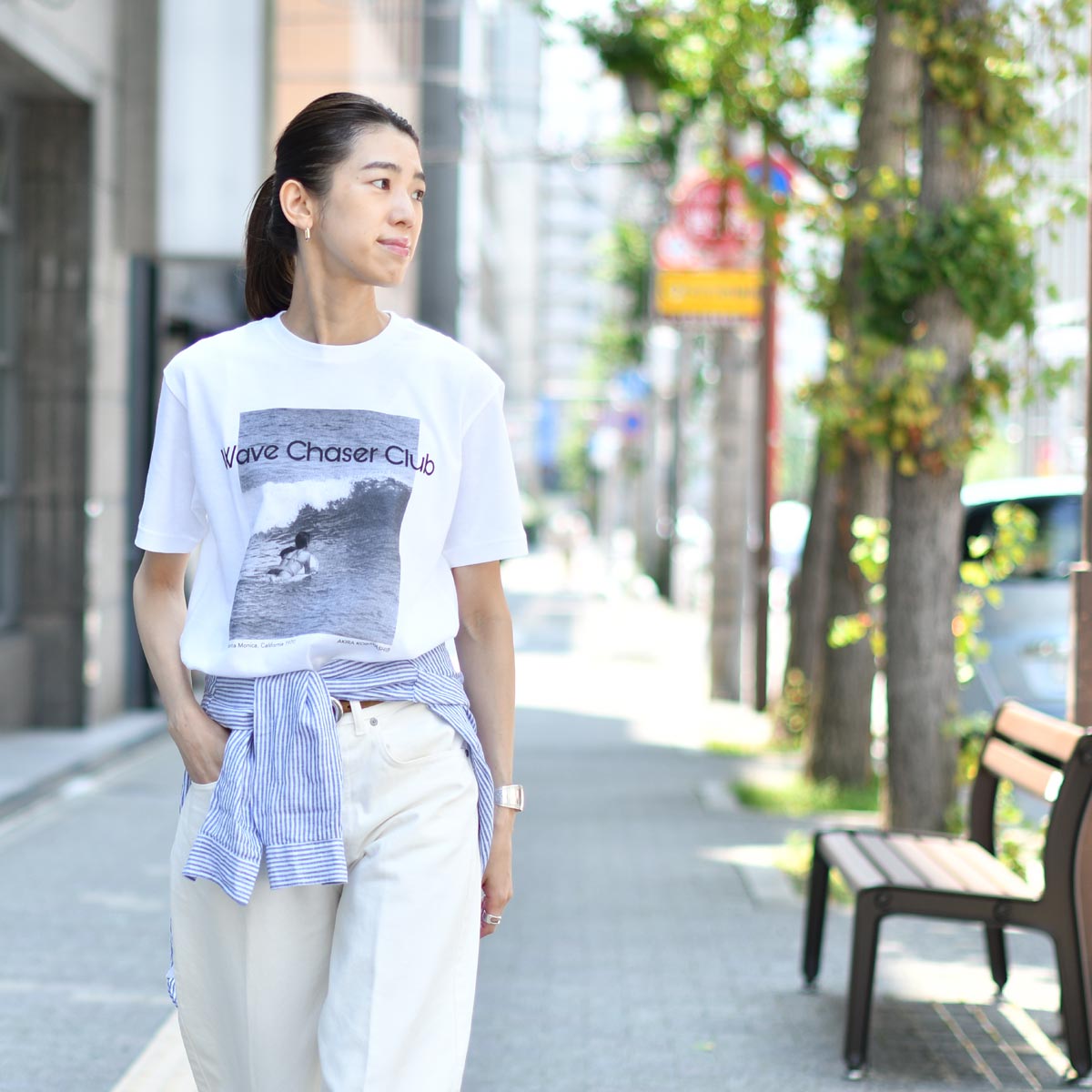 three dots【スリードッツ】グラフィック半袖Tシャツ AK1005YU 038 