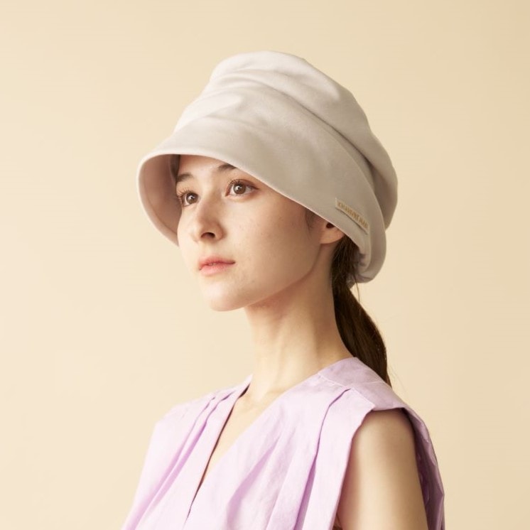 ふるさと納税 オーガニックコットン ベア天竺ハット＜脱がなくていい帽子＞ (カラー：グレー、サイズ：S) 東京都台東区 脱がなくていい帽子 シャンヴルマキ オーガニックコットン