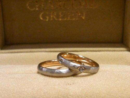 Anthurium PT900 & 18KPG Combi. Marriage Ring