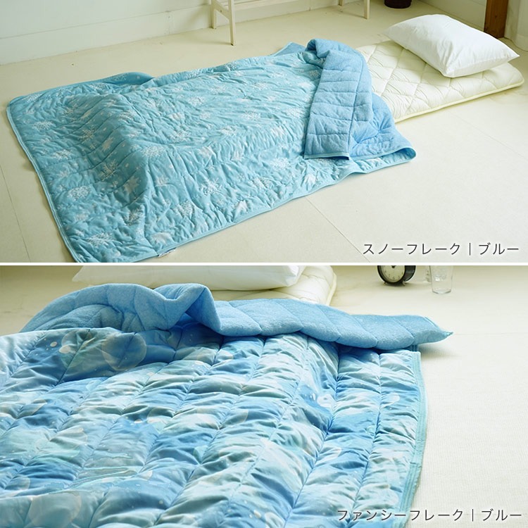 70×200cm 小さめ敷布団 140×190cm 接触冷感 リバーシブルキルトケット