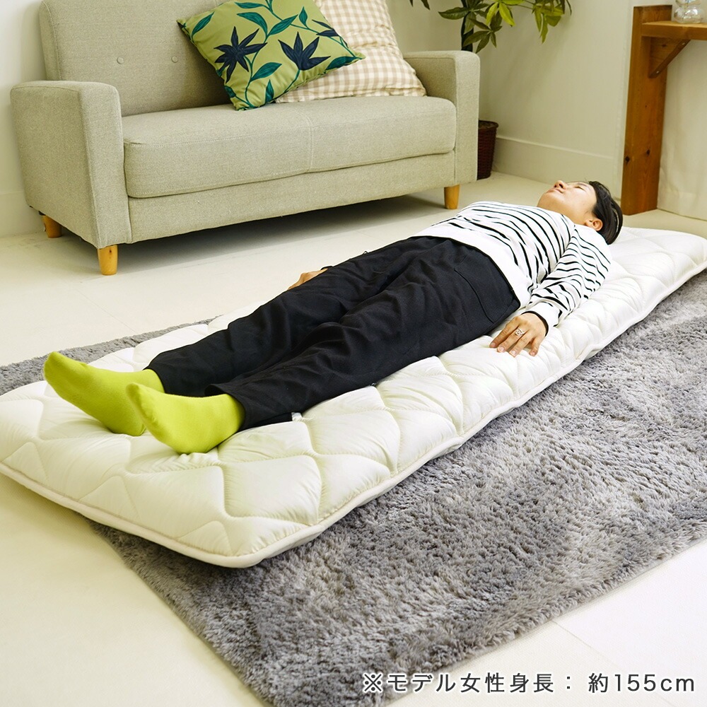 敷布団 75×185cm 敷布団カバー 70×180cm コットンガーゼ 敷きパッド 3