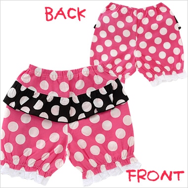 ドットフリル付きかぼちゃパンツ【ショートパンツ