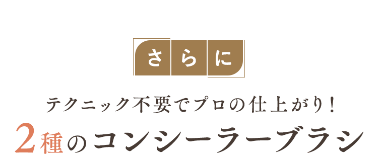 テクニック不要でプロの仕上がり！2種のコンシーラーブラシ