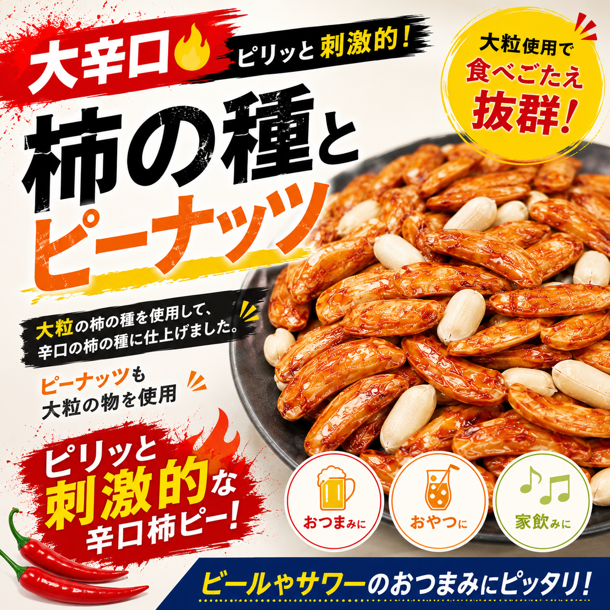 大辛口柿の種