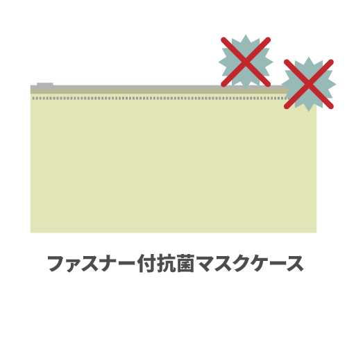 ファスナー付抗菌マスクケース 500枚（OPP袋入れなし）