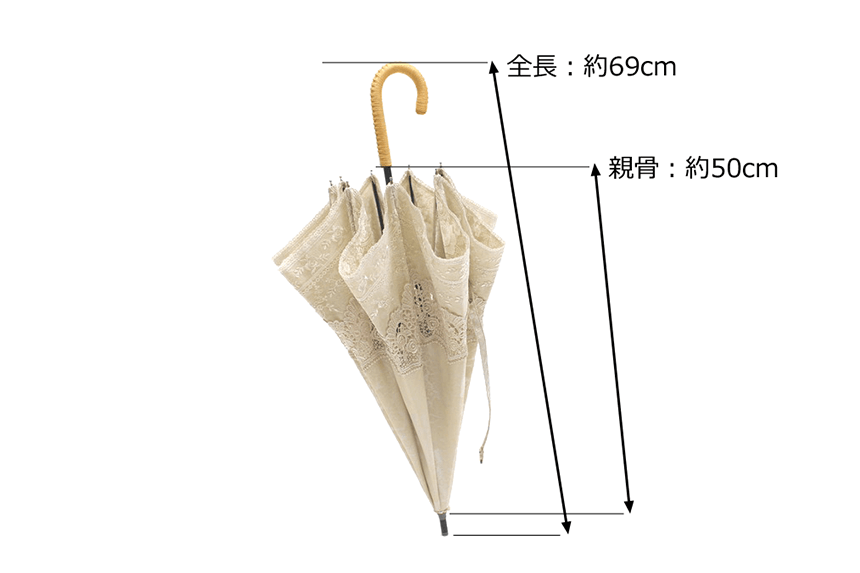 14346　グラシュー　日傘　レース
