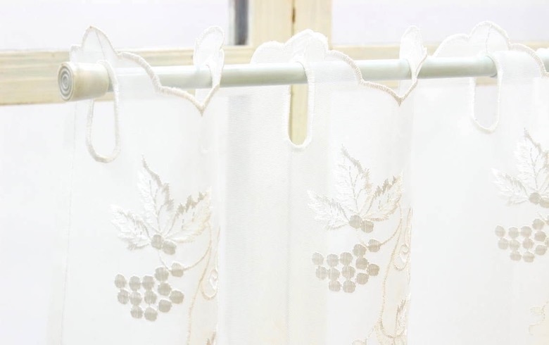 レース,通販,のれん,バラ,ローズ,刺繍