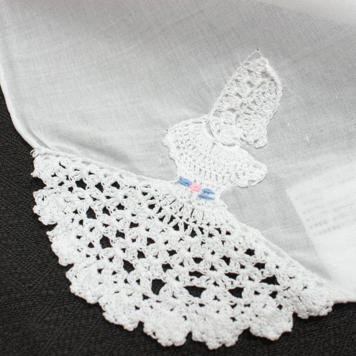 アミブルージュ,スワトウ手刺繍,レース,ハンカチ