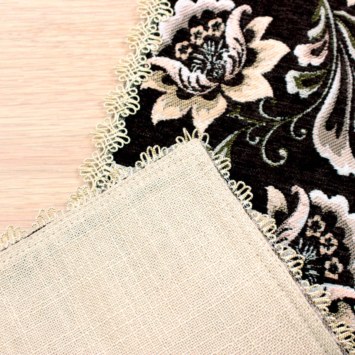 Brownie シェニール織 テーブルランナー 約16×200cm｜インテリアレース