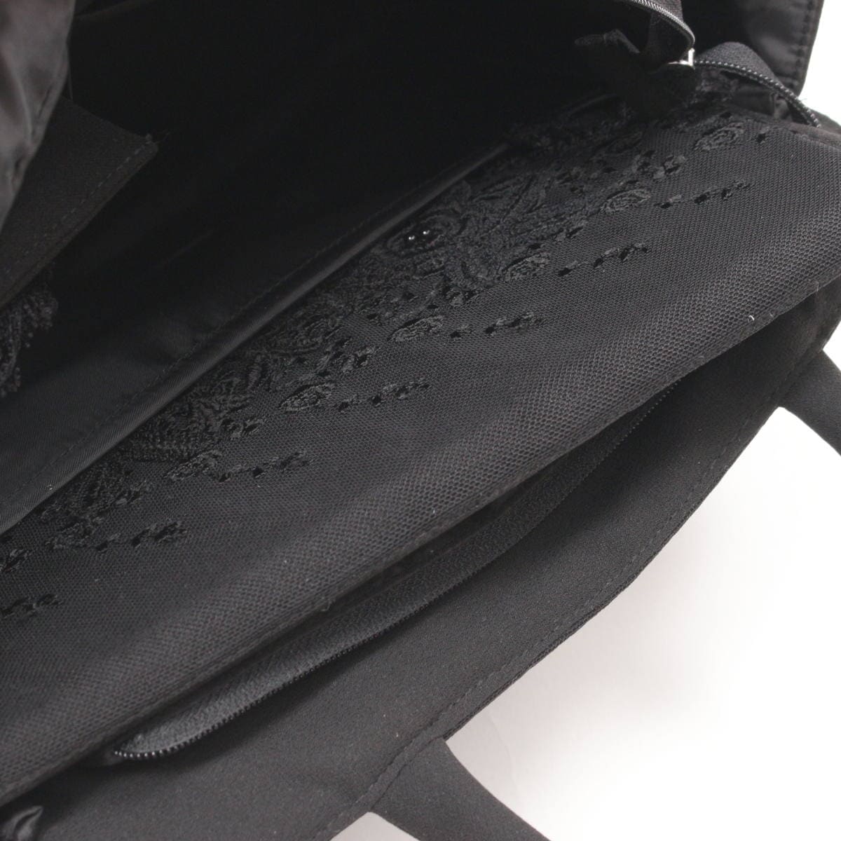 アミブルージュ,ジャカード織,ロゼットチャーム,バッグ,A4,横型