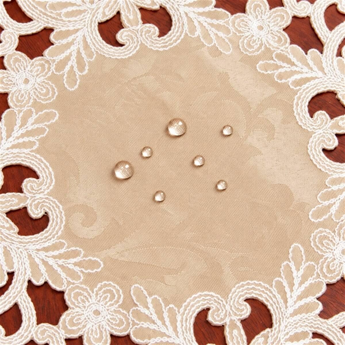 ドイリー コード刺繍 約25×0cm [Victorian Damask]｜インテリアレース