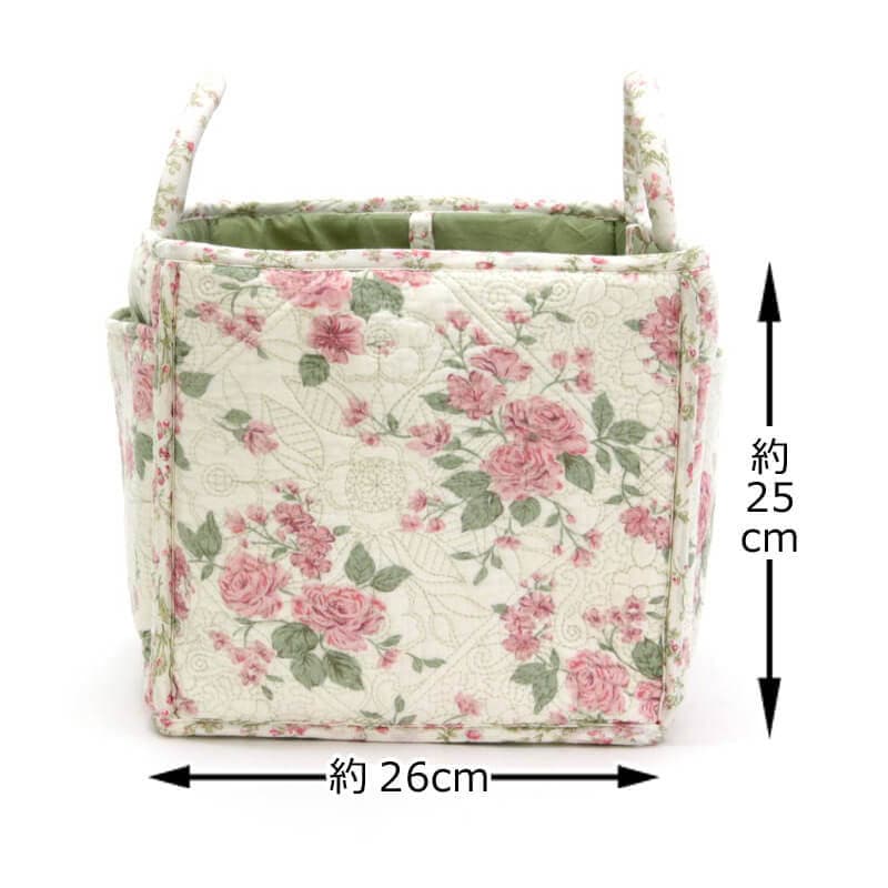 アミブルージュ 多針キルト ルシール シリーズのソフトバスケットの側面サイズです。