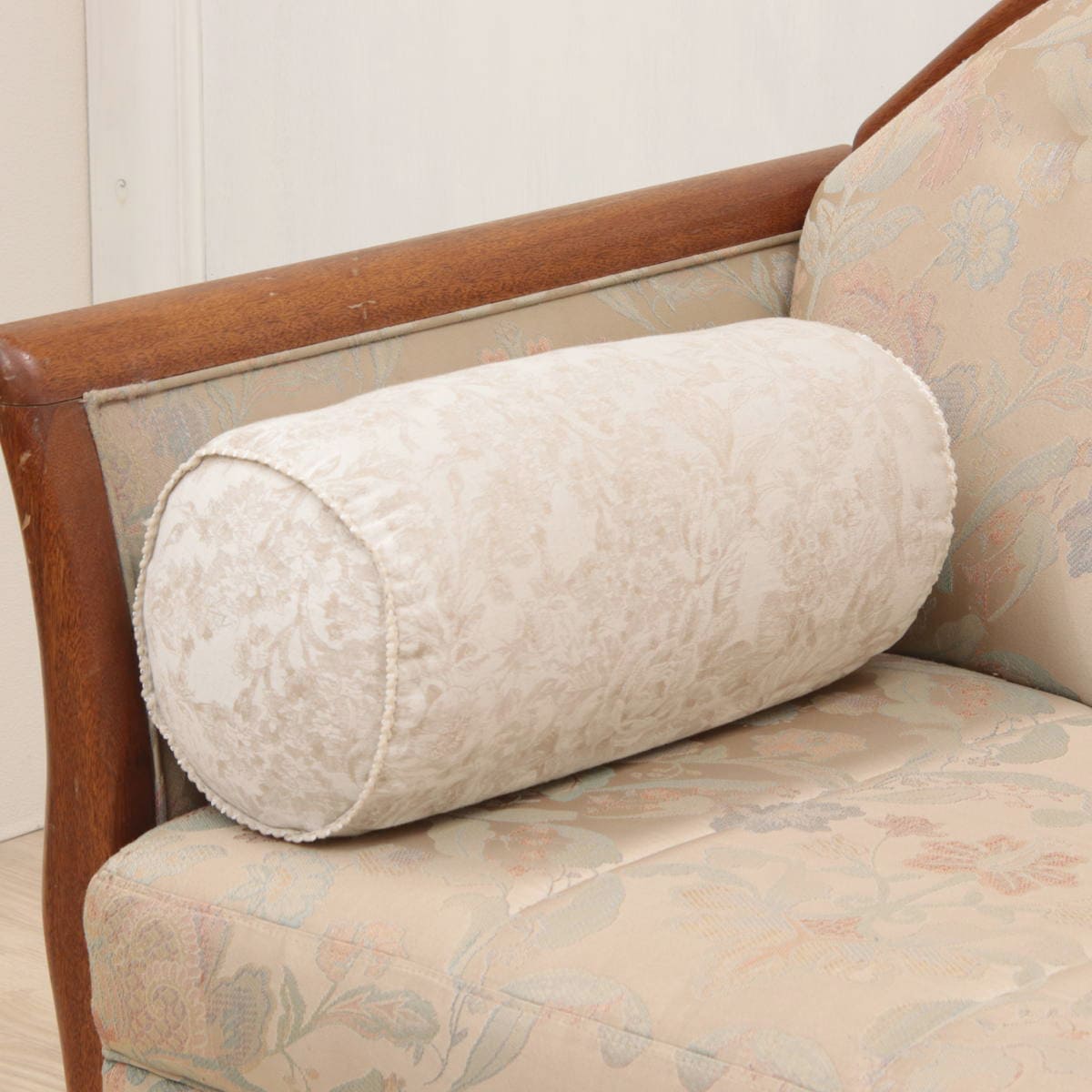 ボルスタークッション ジャカード織 約18×40cm [Heritage Rose