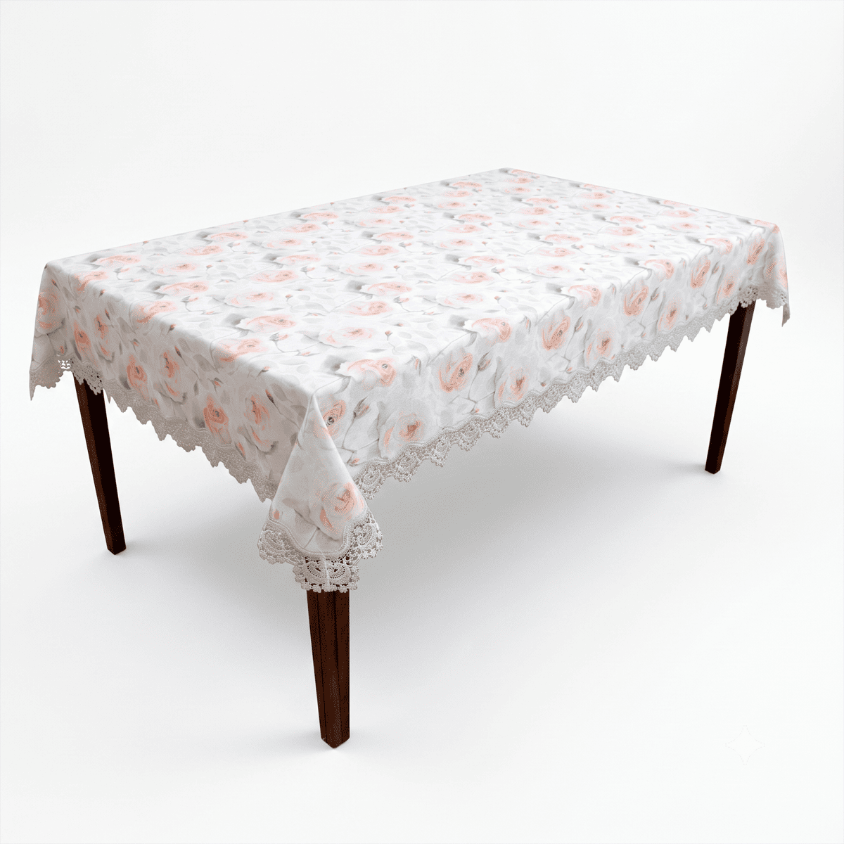 撥水 バラ柄テーブルクロス 選べる2サイズ 約130×170cm 約130×200cm