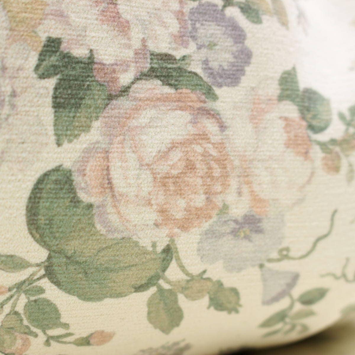 落ち着いたニュアンスカラーと上品な花柄 アミブルージュ,amibrugge,インテリアレース,ファブリック,ポーチ,バッグ