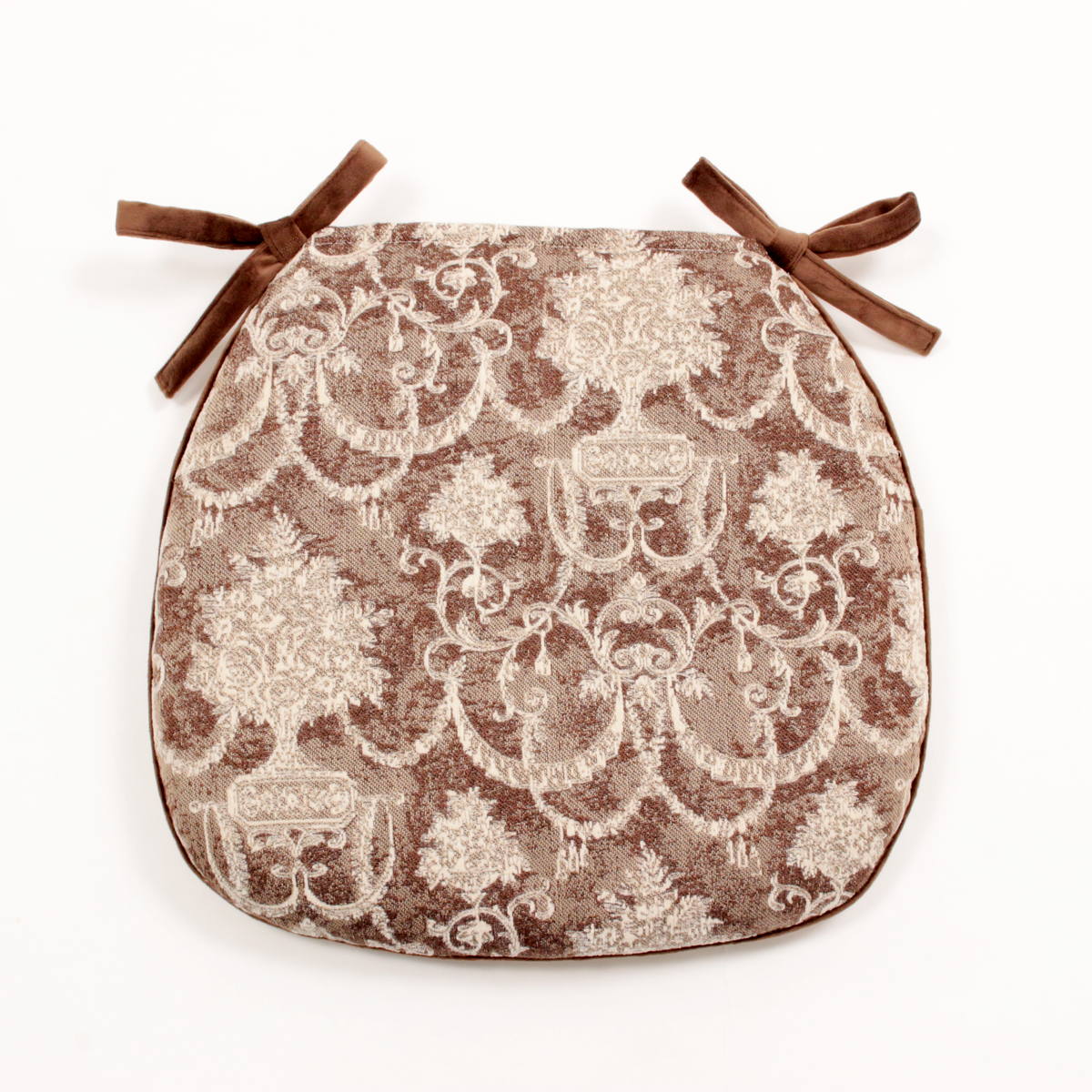 シェニール織 紐付シートクッション 約43×45cm [Toile Classique