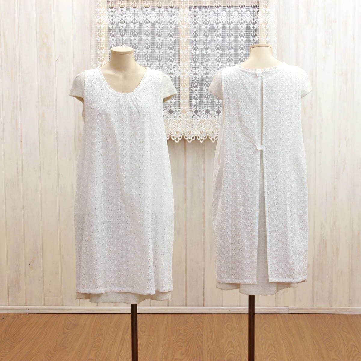 Blanc casse アイレットワーク エプロンA型｜インテリアレース