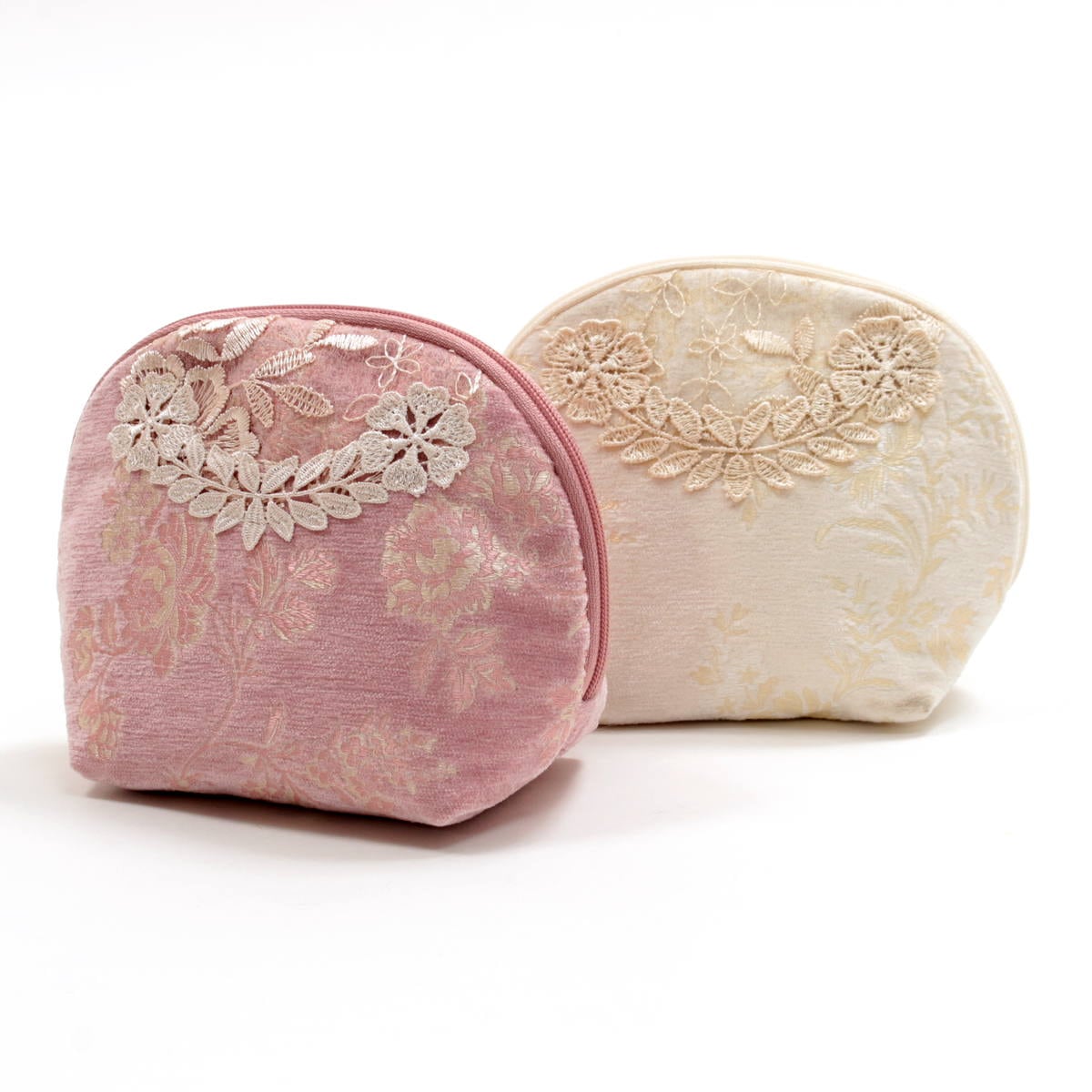 半円ポーチ シェニール織 約12×10×8cm [Elisea]｜インテリアレース