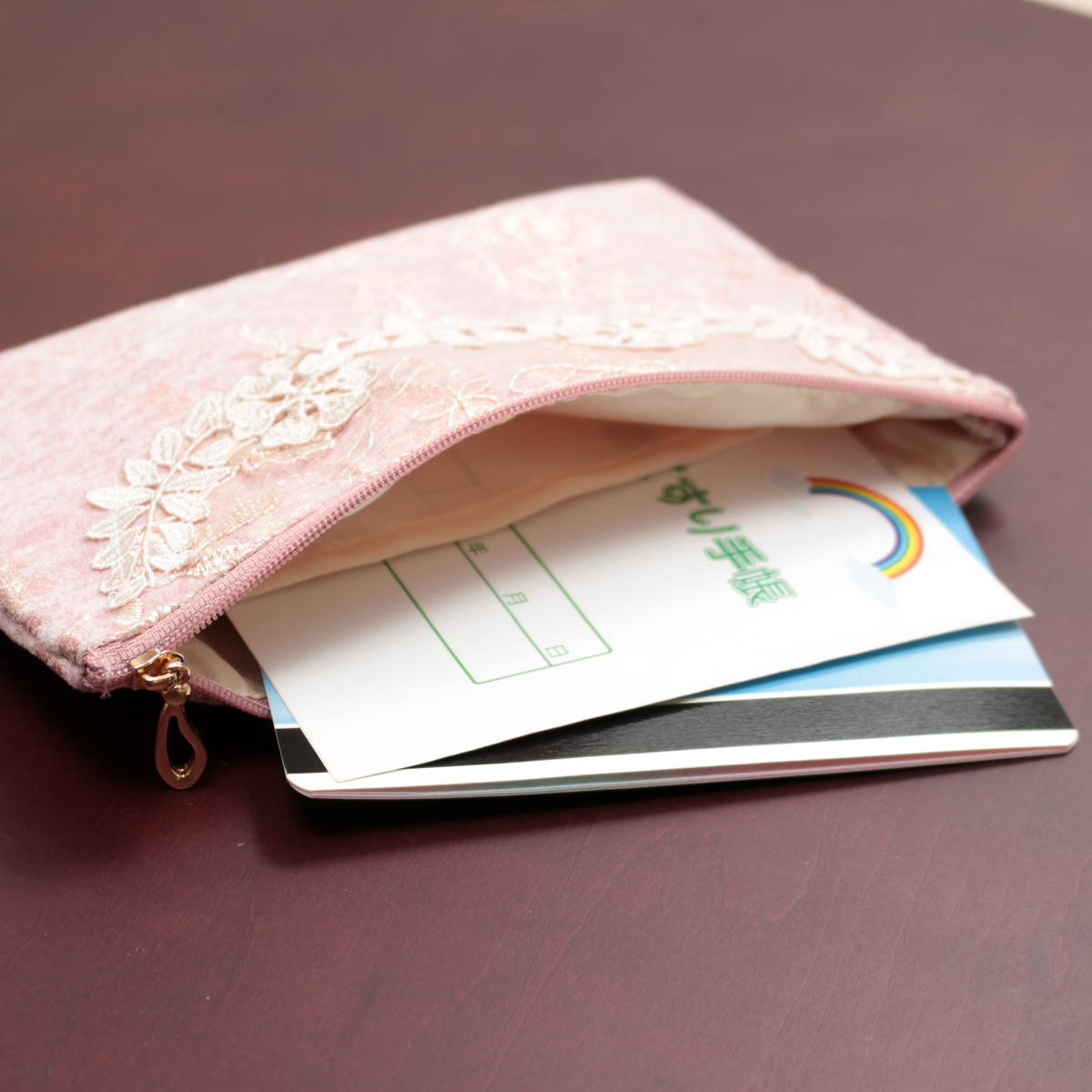 フラットポーチ シェニール織 約13×21cm [Elisea]｜インテリアレース