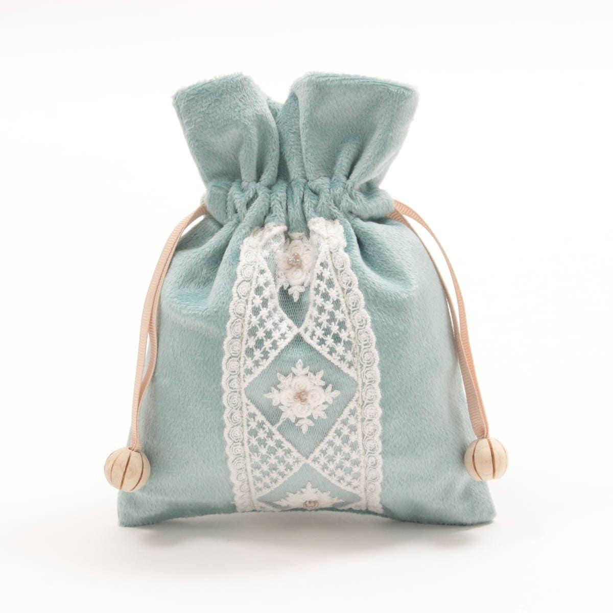 アミブルージュ,amibrugge,インテリアレース,ファブリック,ポーチ,バッグ,ベルベット