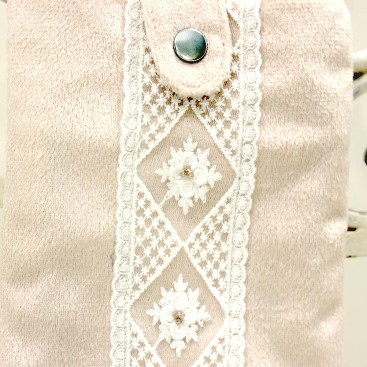 アミブルージュ,amibrugge,インテリアレース,ファブリック,ポーチ,バッグ,ベルベット