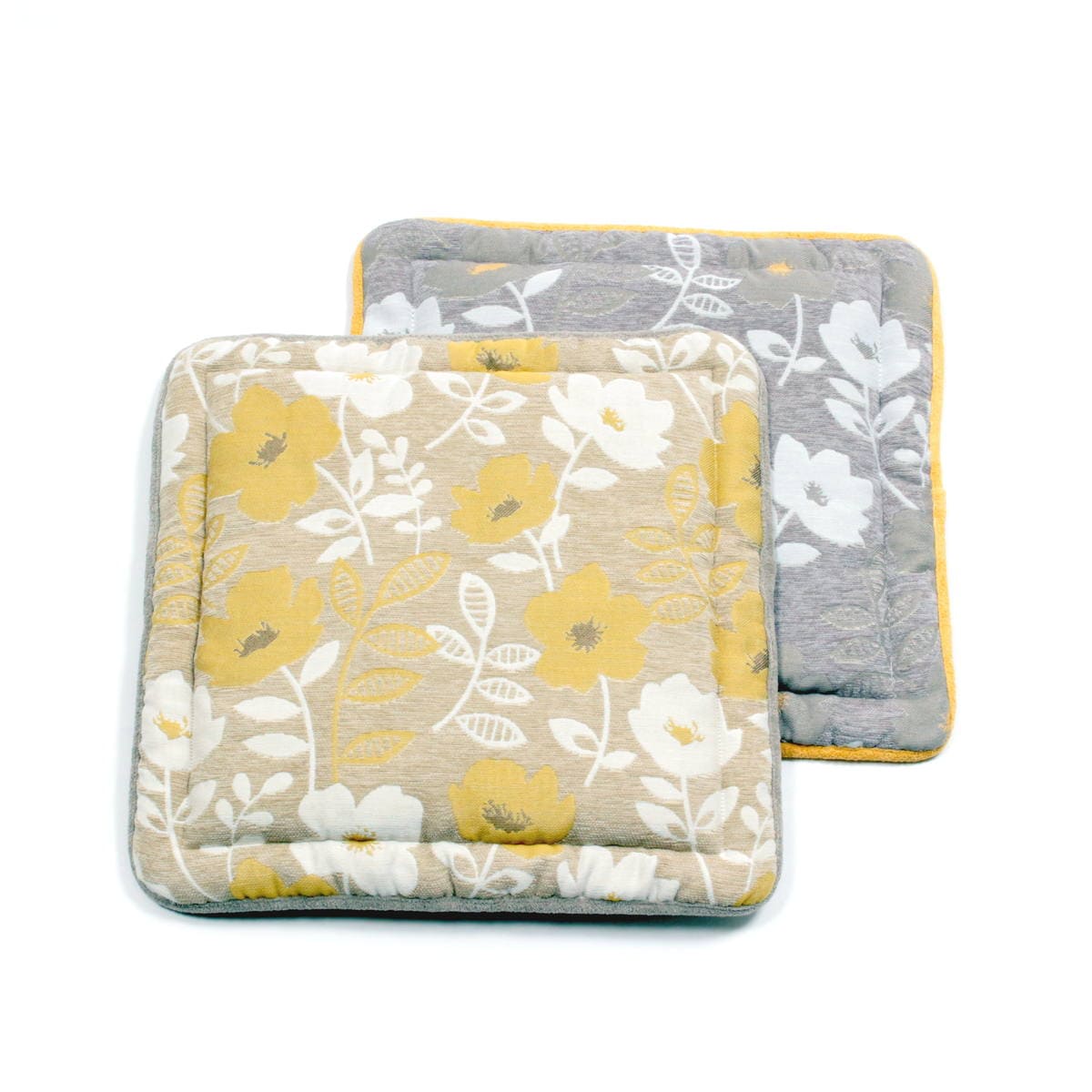 蒼い月　シェニールダイニングシートクッション　ライトベージュ　5枚セット 蒼い月 シェニールダイニングシートクッション ライトベージュ 5