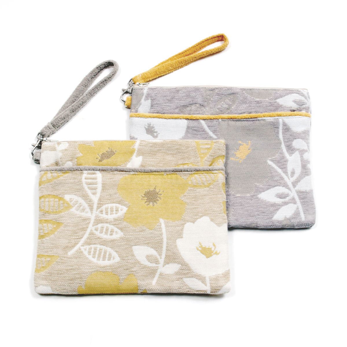 ロゼットチャームフラットバッグ アミブルージュ,amibrugge,通販,インテリア,ファブリック,ポーチ,バッグ