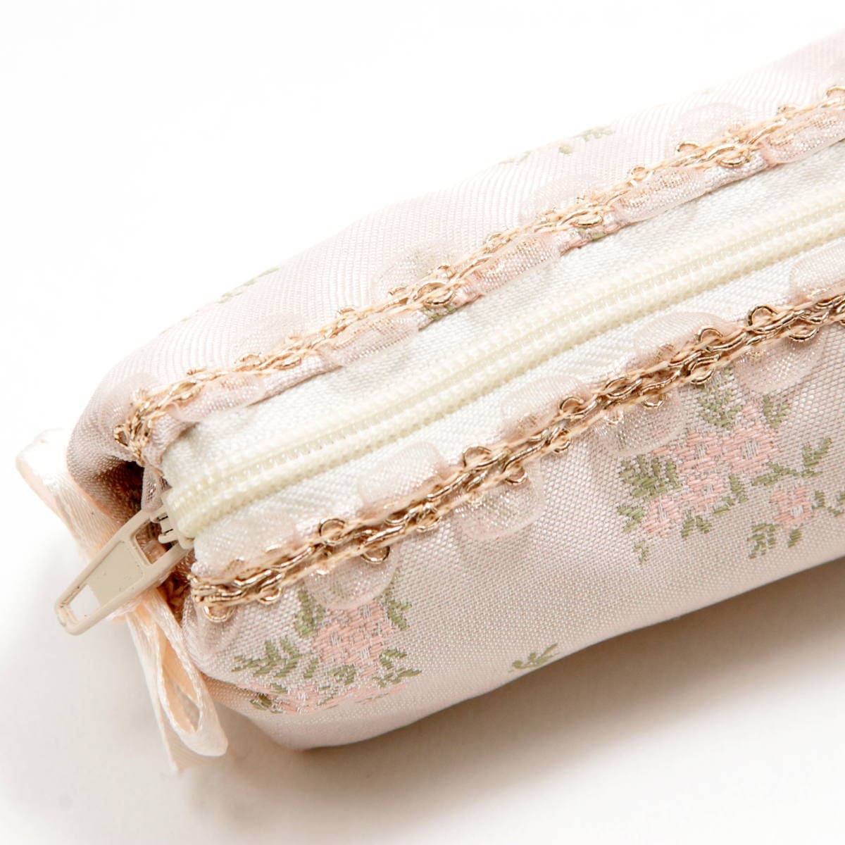 小花柄 ペンケース 約6×18cm [Fleur Ros?]｜インテリアレース