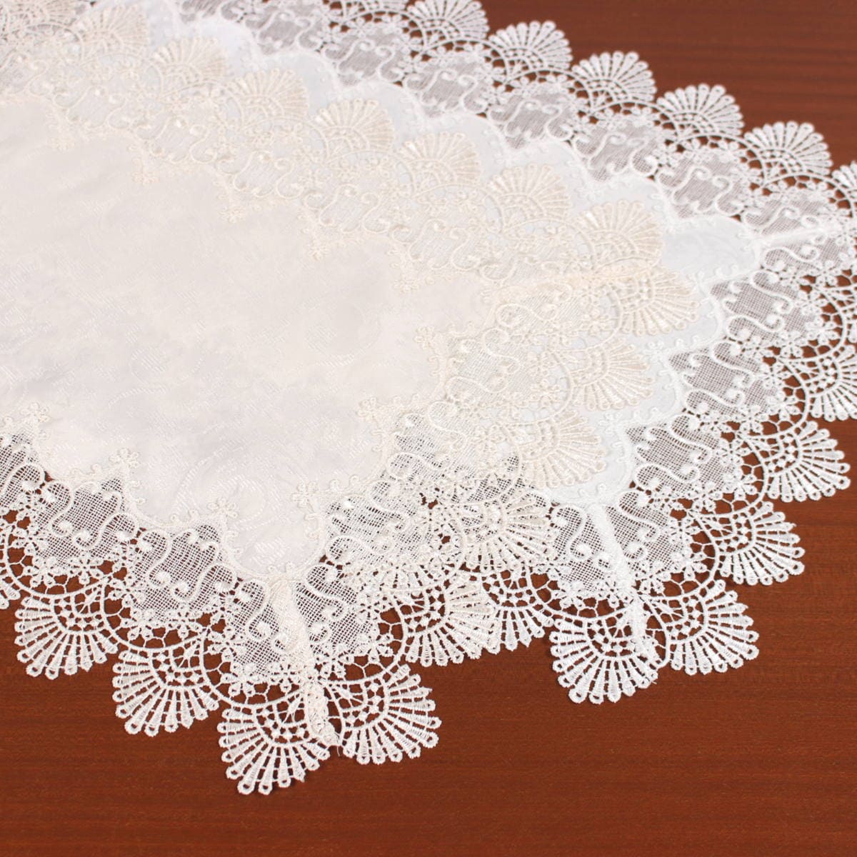 ギュピールレース(撥水加工)のテーブルセンター