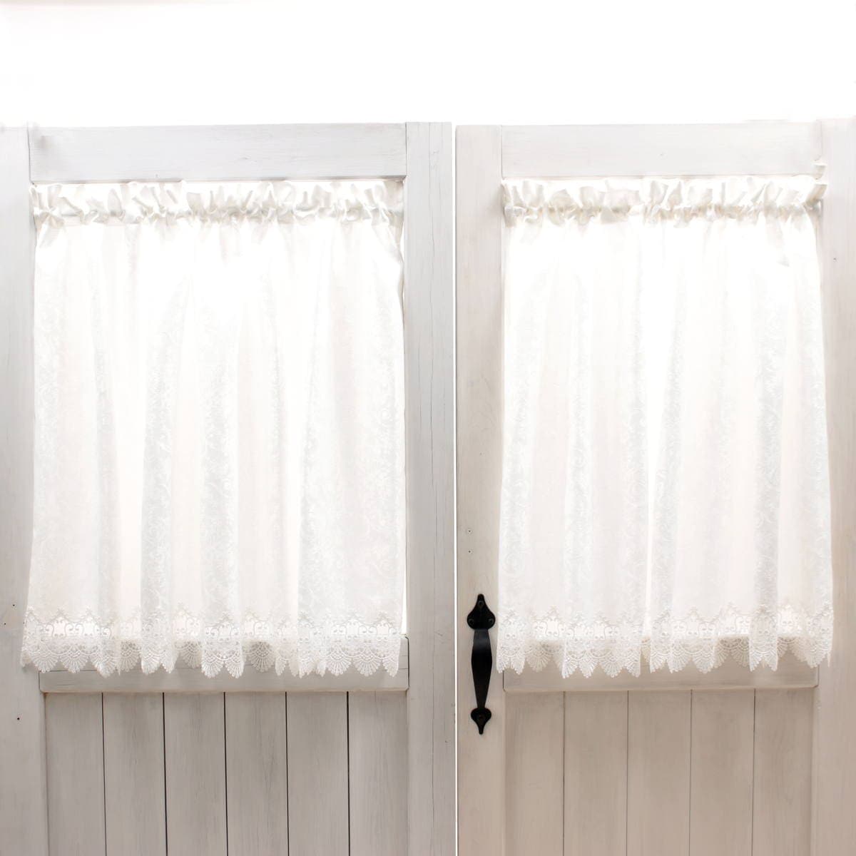 ギュピールレース（撥水加工）のカフェカーテン