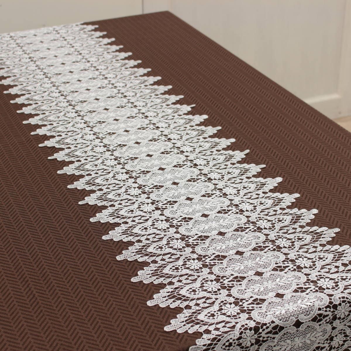 テーブルセンター 総ギュピールレース 約30×140cm [Lacielle