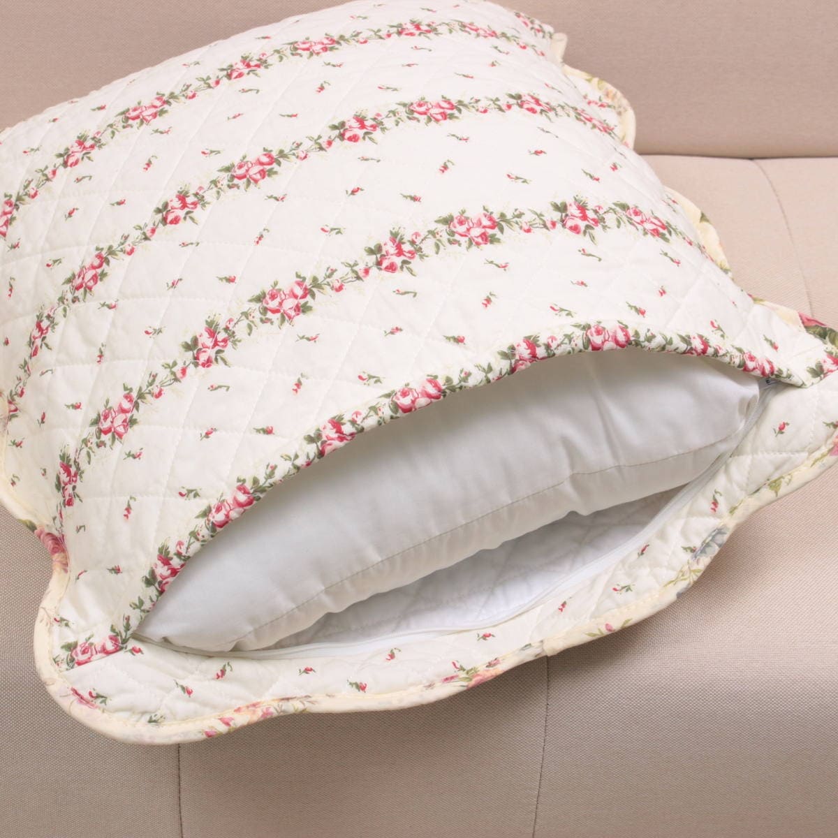 花子♡ダスティピンクコットン♪クッションカバー2枚&パソコンカバー1