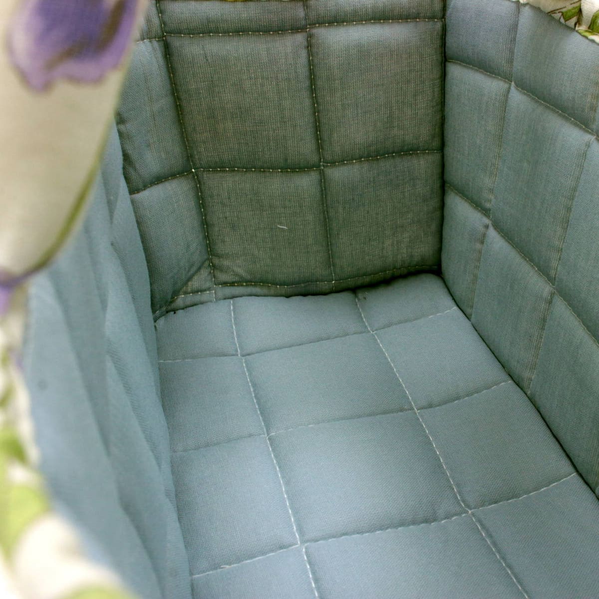 ミニソフトバスケットの内側 ami-brugge,コットン,アミブルージュ,Lapin Quiltine,ラパンキルティーヌ