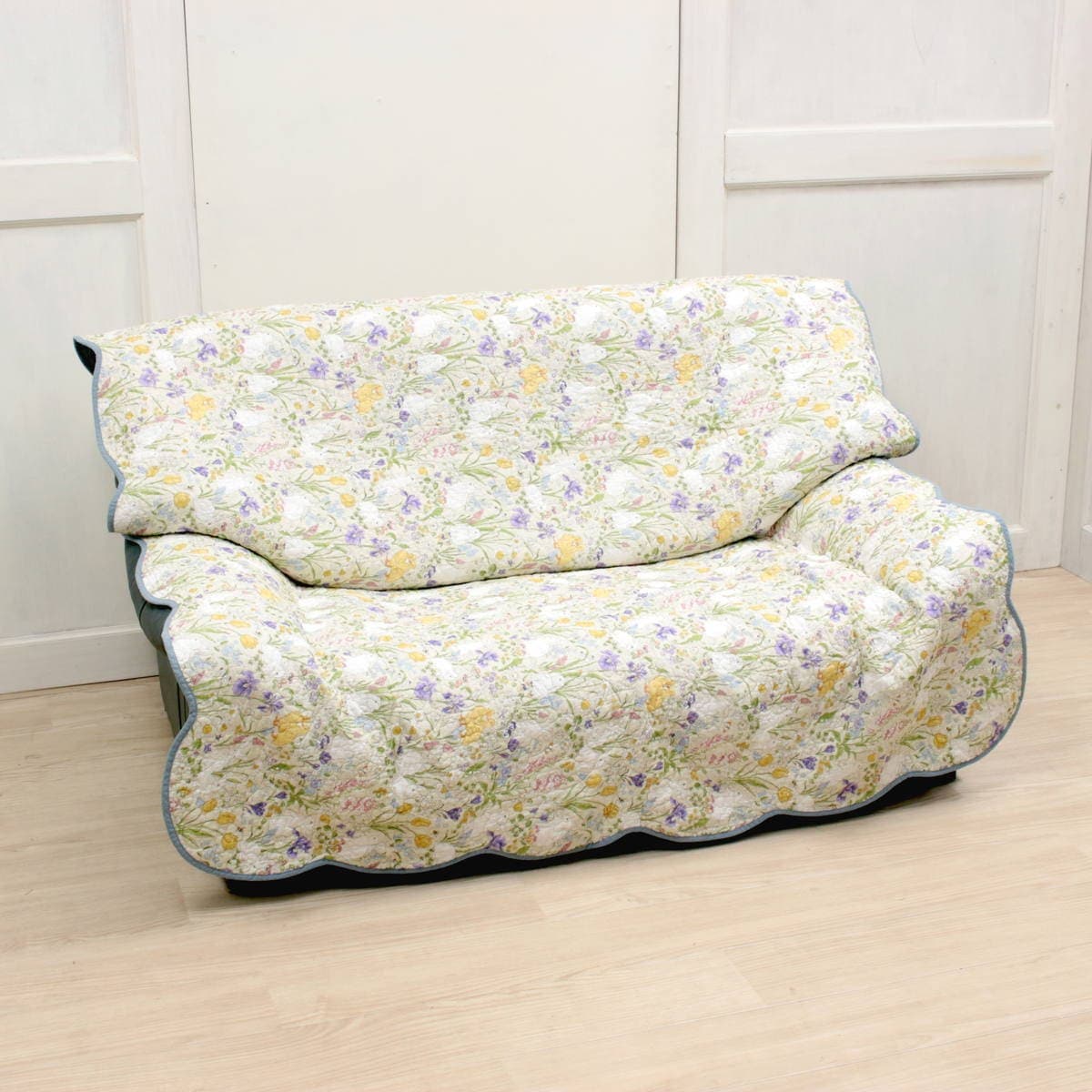 コットンキルト マルチカバー 約135×195cm [Lapin Quiltine