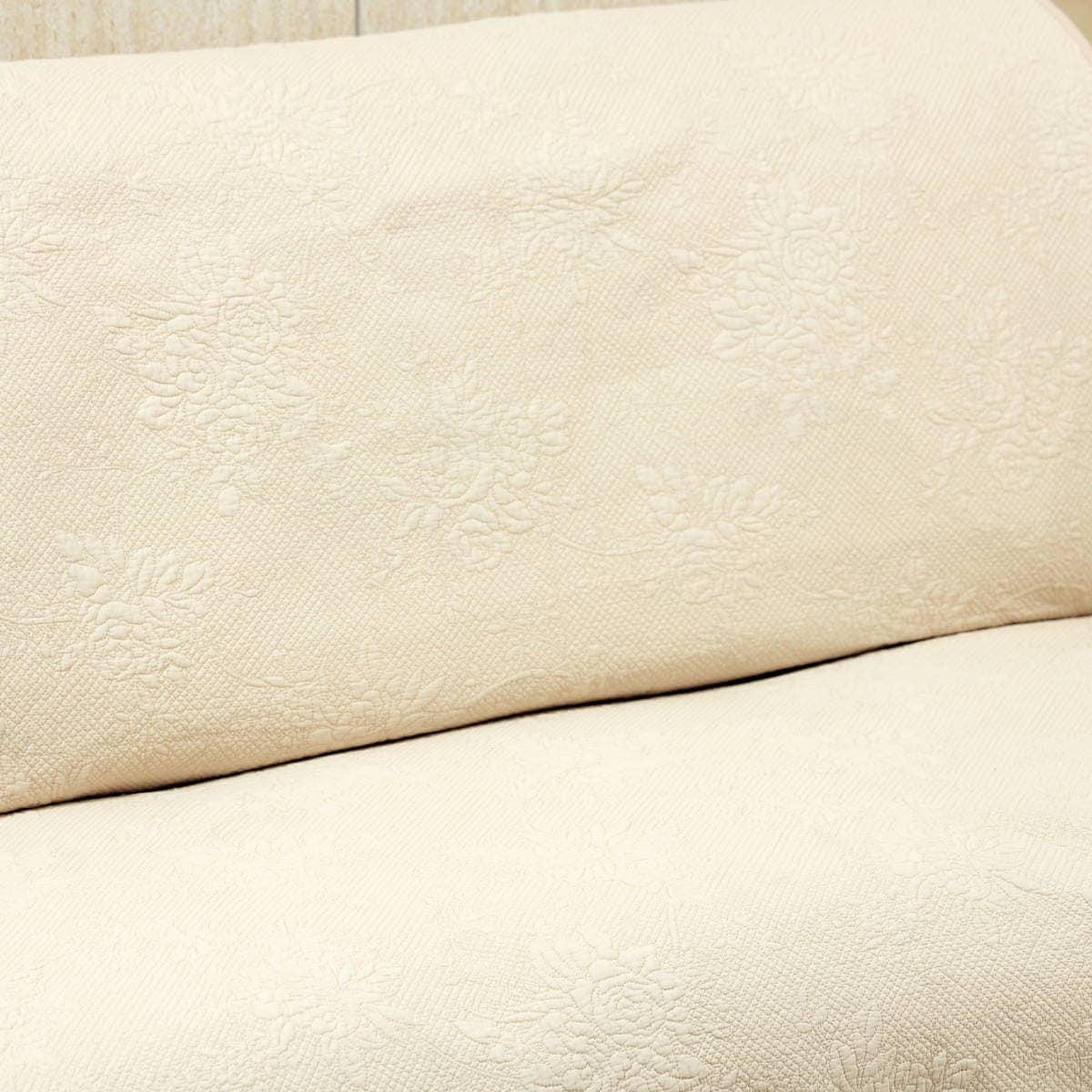 アミブルージュ 綿キルト バラ柄キルトのマルチカバー