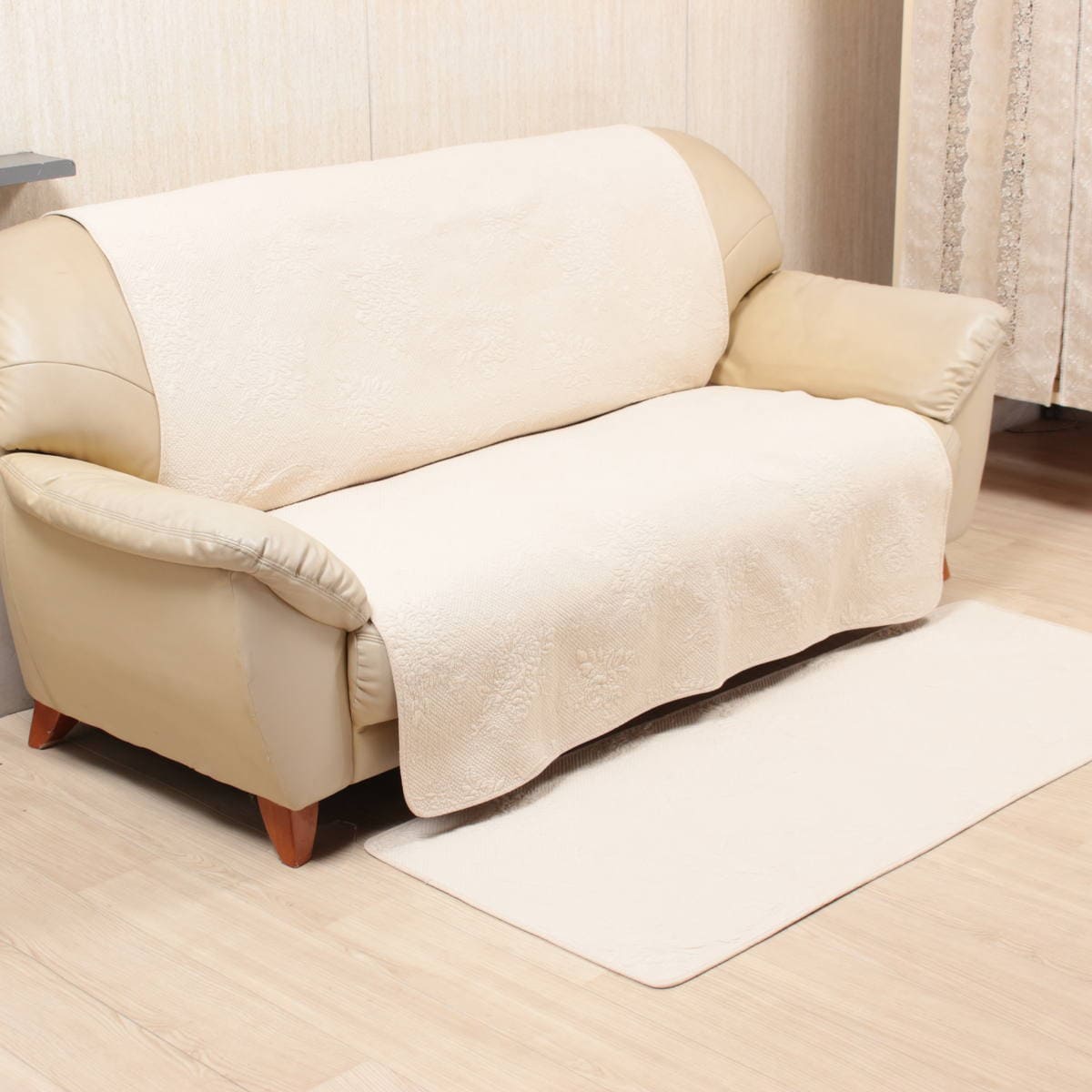 アミブルージュ 綿キルト バラ柄キルトのマルチカバー