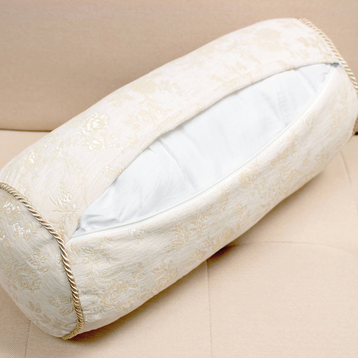 ボルスタークッション シェニール織 約18×40cm [Aurelia]｜インテリア