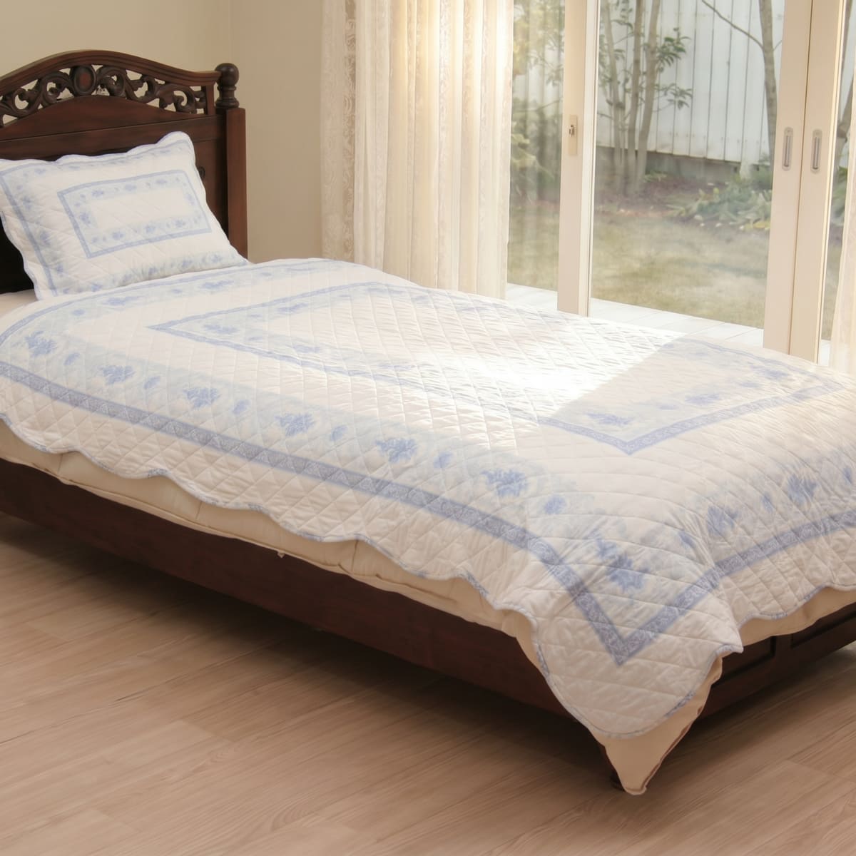 接触冷感キルト ピローケース 約43×63cm [Toile Frais]｜インテリア