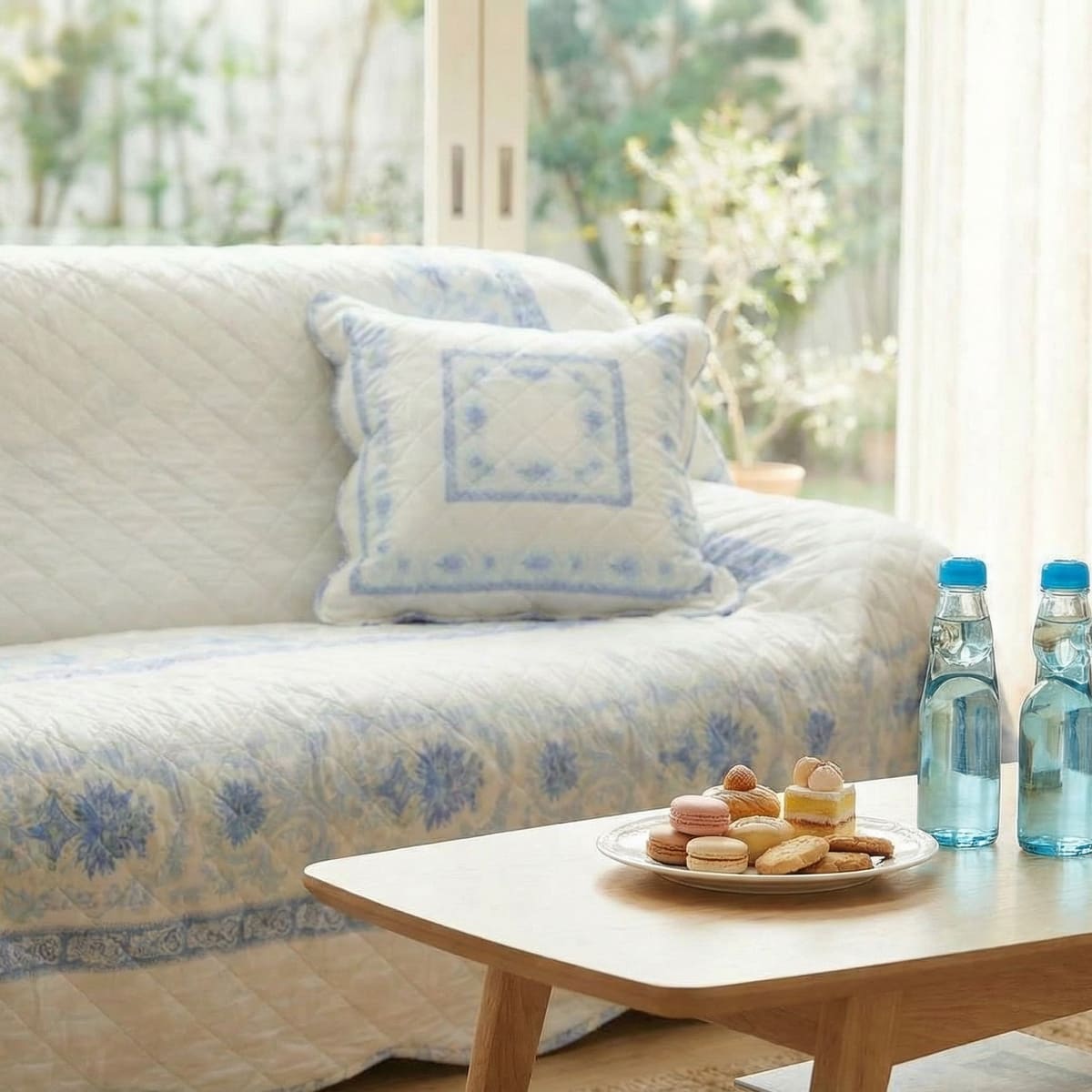 接触冷感キルト マルチカバー 約200×255cm [Toile Frais]｜インテリア