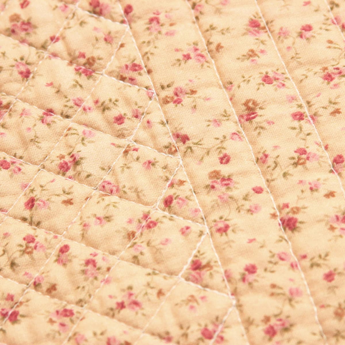 マルチカバー 花柄コットンキルト 約195×195cm [Nostalgic Rose