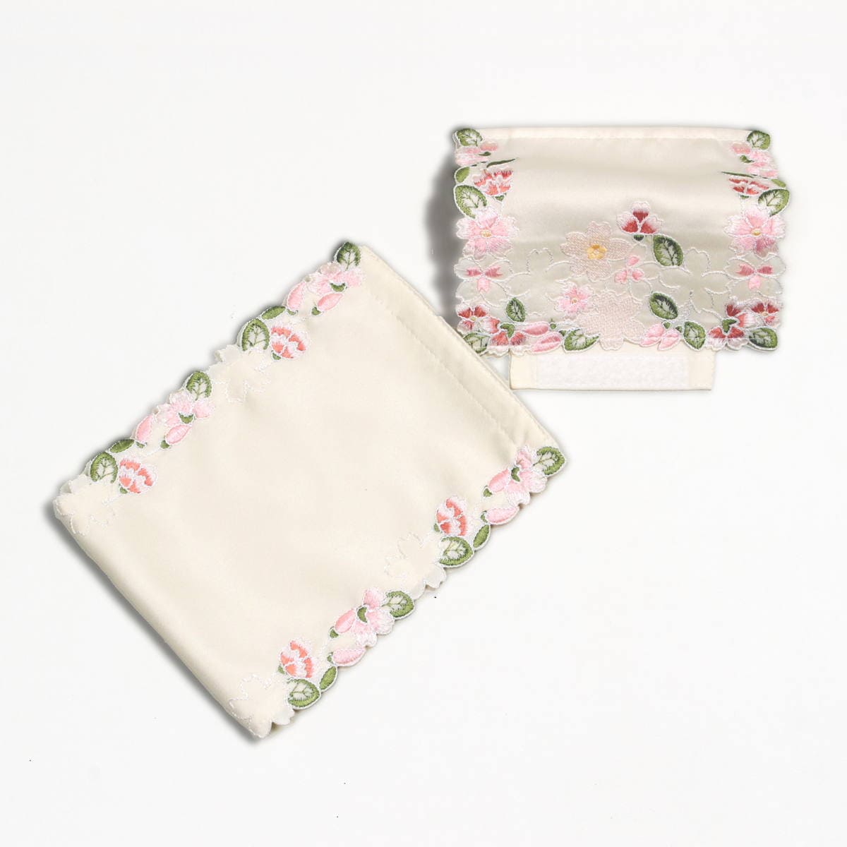 さくら柄コード刺繍のペーパーホルダーは分割式 さくら柄,コード刺繍,桜綺,トイレットペーパーホルダー